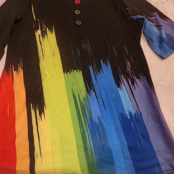 Casual Colorful Shirt NWOT - Picture 2 of 15